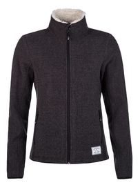 Ski Sweatshirt Protest Women Sharpa Full Zip Top True Black