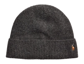 Beanie Ralph Lauren Homme Signature Pony Wool Blend Barclay Heather