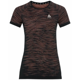 T-shirt de Sport Odlo Women SS Crew Neck Blackcomb Ceramico Black Space Dye