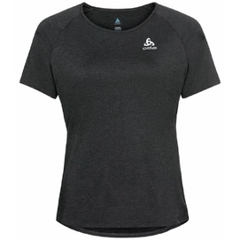 Sportshirt Odlo Women SS Crew Neck Run Easy 365 Black Melange