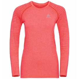 T-Shirt de Sport Odlo Femme LS Crew Neck Essential Seamless Rose