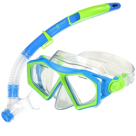 Set de Plongée avec Tuba Aqua Lung Sport Molokai & Spout Blue Green
