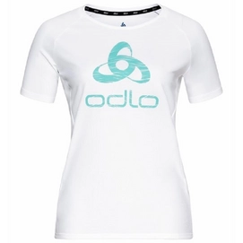 T-shirt de Sport Odlo Femmes SS Crew Neck Essential Print White