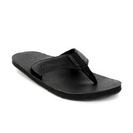 Flip Flops Reef Leather Smoothy Schwarz Mann