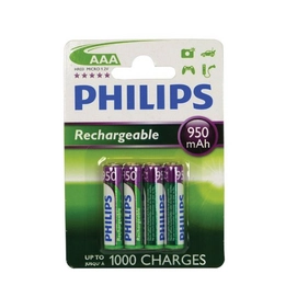 Batterij Philips NiMH / AAA Multilife 950mAh 1,2V oplaadbaar