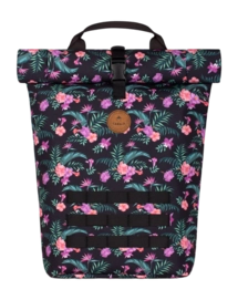 Sac à Dos Cabaïa Starter Valladolid Black With Purple Flowers Medium