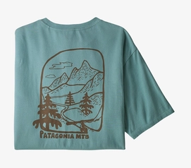 T-shirt Patagonia Homme Roam the Dirt Organic Upwell Blue