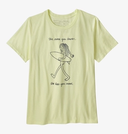 T-Shirt Patagonia Women's Skinny Dip Trip Organic Crew in Isla Yellow