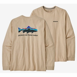 T-shirt Manches Longues Patagonia Homme Home Water Trout Responsibili Tee Oar Tan