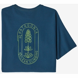 T-Shirt Patagonia Clean Climb Trade Responsibili Tee Men Clean Climb Bloom Tidepool Blue