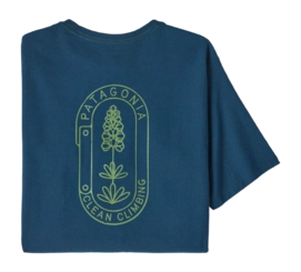 T-Shirt Patagonia Man Clean Climb Trade Responsibili Tee Clean Climb Bloom Tidepool Blue-L