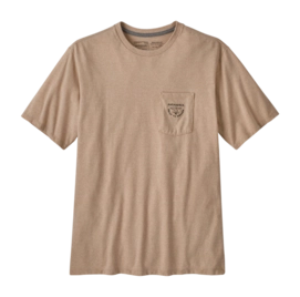 T-Shirt Patagonia Homme Forge Mark Crest Pocket Responsibili Tee Oar Tan-L