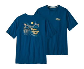 T-Shirt Patagonia Protect Pedal Organic Herren Lagom Blue