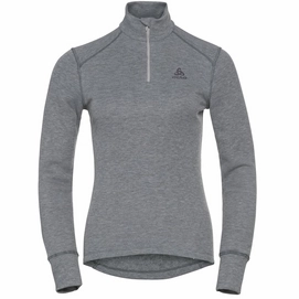 Unterhemd Odlo BL Top Turtle Neck LS Half Zip Active W Odlo Steel Grey Melange Damen