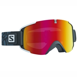 Skibrille Salomon Xview Black Mid Red
