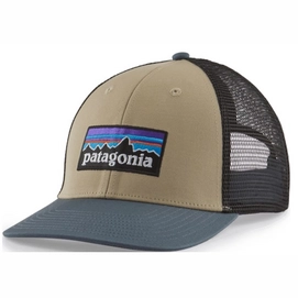 Casquette Patagonia Unisexe P6 Logo LoPro Trucker El Cap Kaki / Grey Plume