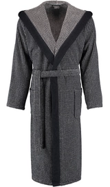Badjas Cawö 3832 Capuchon Men Zwart Graphite
