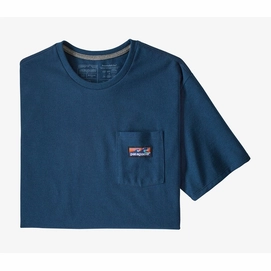 T-Shirt Patagonia Men's Boardshort Label Pocket Responsibili Tee Crater Blue
