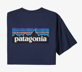 T-shirt Patagonia Homme P6 Logo Pocket Responsibili Tee Classic Navy