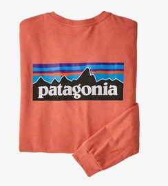 T Shirt Patagonia Homme LS P6 Logo Responsibili Tee Coho Coral