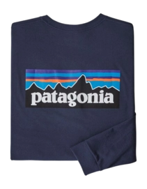 Longsleeve Patagonia Men P-6 Logo Responsibili-Tee  Classic Navy-S