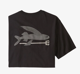 T Shirt Patagonia Men's Flying Fish Organic Black