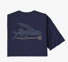 T-Shirt Patagonia Men's Flying Fish Organic Classic Navy
