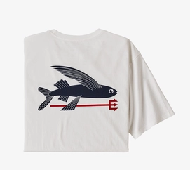 T-shirt Patagonia Homme Flying Fish Organic White