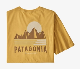 T-Shirt Patagonia Men's Tube View Organic Mountain Yellow