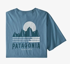T Shirt Patagonia Homme Tube View Organic Pigeon Blue