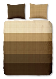 Parure de Lit Good Morning Ton Sur Ton Taupe Coton