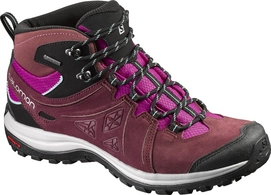 Wandelschoen Salomon Ellipse 2 Mid LTR GTX W Pinot Noir Deep Dalhia