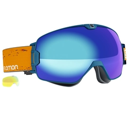 Masque de Ski Salomon Xmax Navy Blue Solar Blue + 1 Ecran suppl.