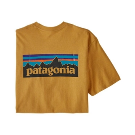 Tee Shirt Patagonia Mens P-6 Logo Responsibili-Tee Glyph Gold