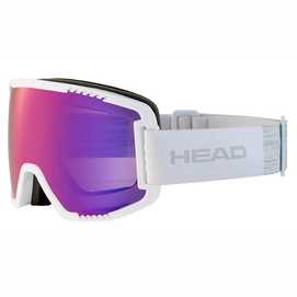 Skibrille HEAD Contex Pro 5K Size M White / 5K Red
