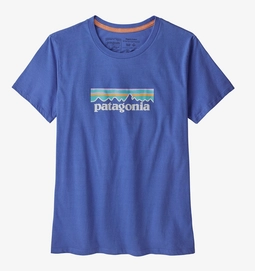 T-shirt Patagonia Femme Pastel P6 Logo Organic Crew Float Blue
