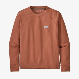 Pull Patagonia Femme Pastel P6 Label Organic Crew Sweatshirt Century Pink