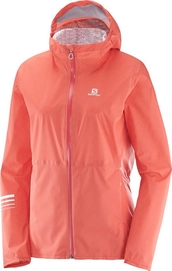 Jacke Salomon Lightning WP Jacket Fluo Coral Damen