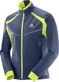 Jacke Salomon RS Warm Softshell Blue Acid Lime Herren