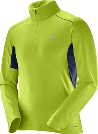 Sweatshirt Salomon Agile Warm Half Zip Mid Men Acid Lime