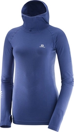 Longsleeve Salomon Lightning Pro Hoodie Women Medieval Blue