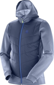 Vest Salomon Pulse Hybrid Hoodie Men Dress Blue