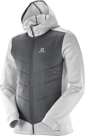 Fleecejacke Salomon Pulse Hybrid Hoodie Vapor Forged Iron Herren