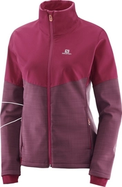 Softshell Jacket Salomon Elevate Women Fig Beet Red