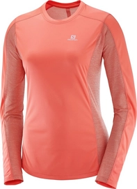 Longsleeve Salomon Agile Fluo Coral Damen