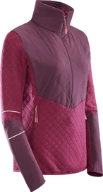 Trui Salomon Elevate Warm Half Zip Jacket Women Beet Red Fig