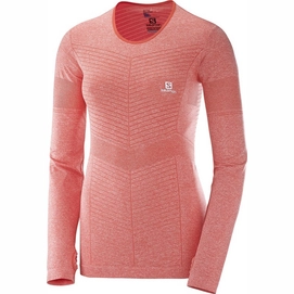 Longsleeve Salomon Elevate Seamless Women Hot Coral