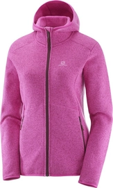 Fleecejacke Salomon Bise Hoodie Rose Violet Damen