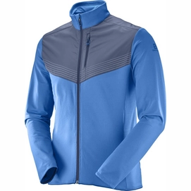 Softshell Jacket Salomon Pulse Mid Aero Men Myconos Blue Outdoorsupply