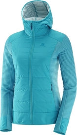 Jacket Salomon Right Nice Hybrid Hoodie Women Blue Bird